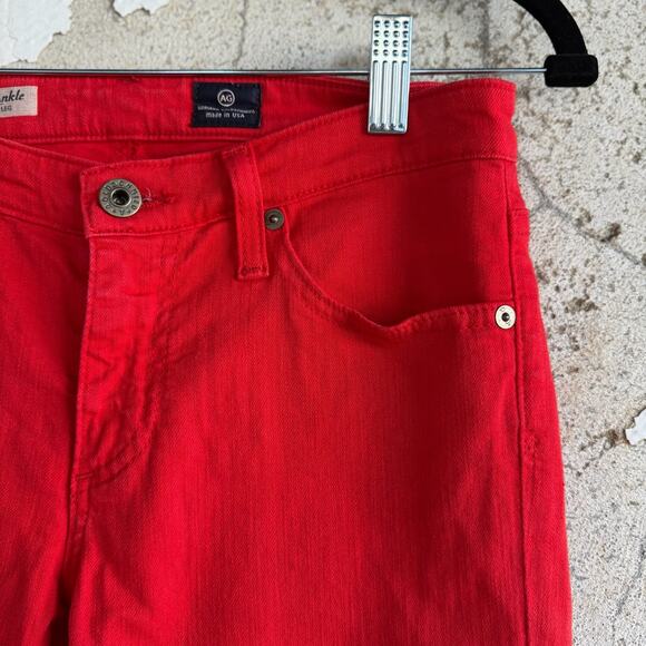 AG The Stevie Ankle Jeans – Red Straight Leg – Size 26R – Made in USA - Picture 3 of 6